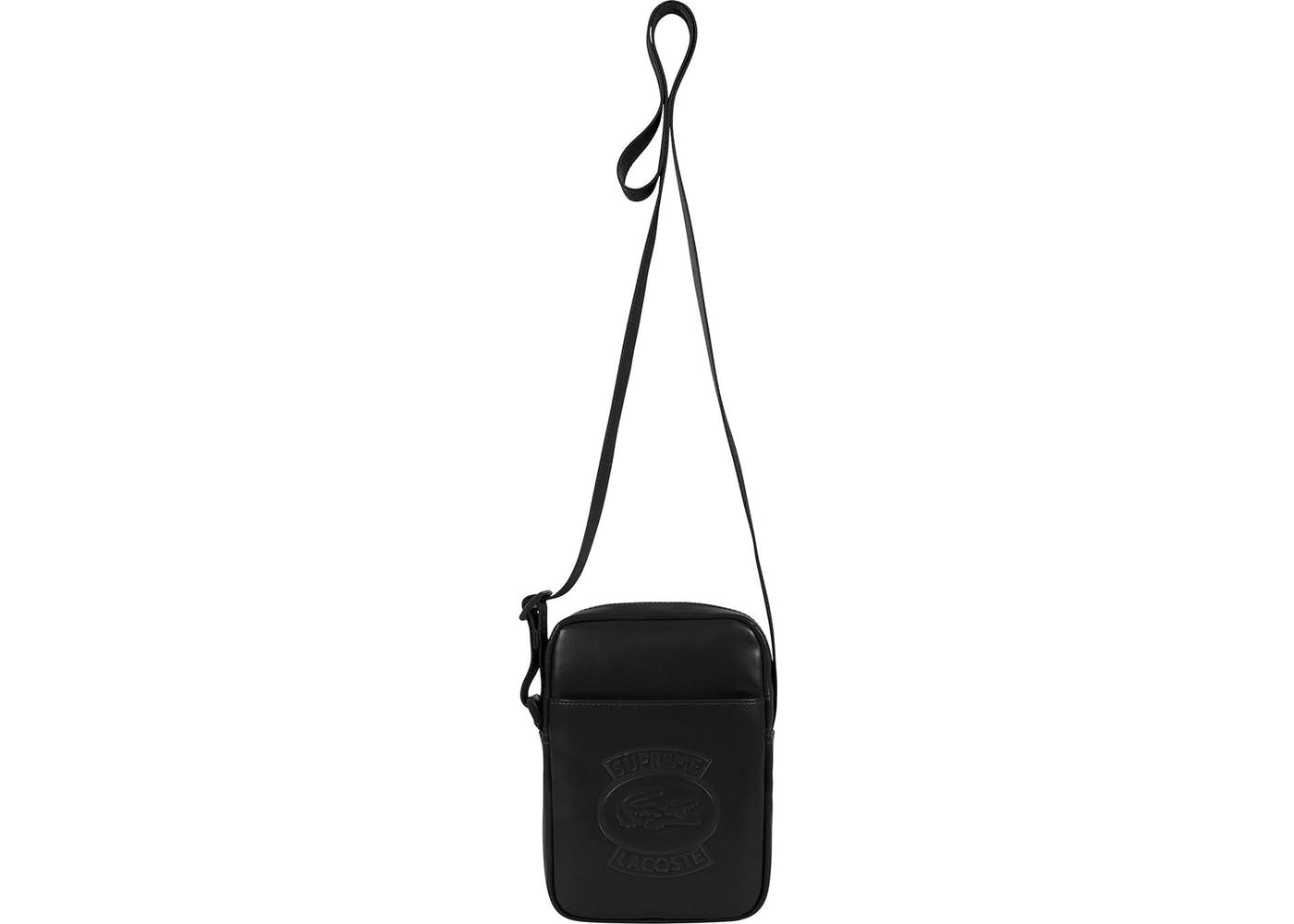 Supreme lacoste shoulder bag on sale black